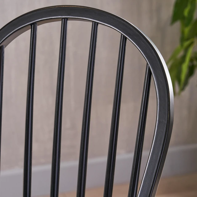 Alt view image 3 of 7 - Barstool, Black, Rubber Wood, Seating for Dining
