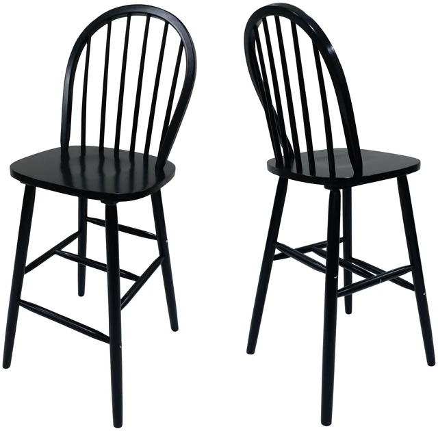 Alt view image 2 of 7 - Barstool, Black, Rubber Wood, Seating for Dining