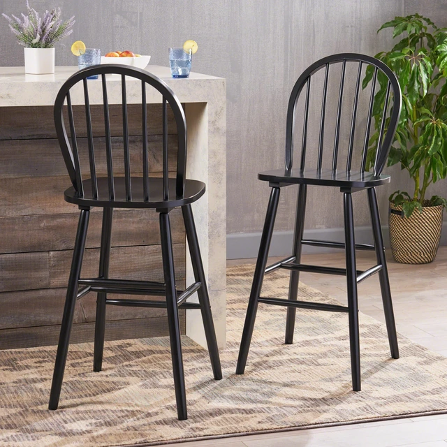 Main image of Barstool, Black, Rubber Wood, Seating for Dining