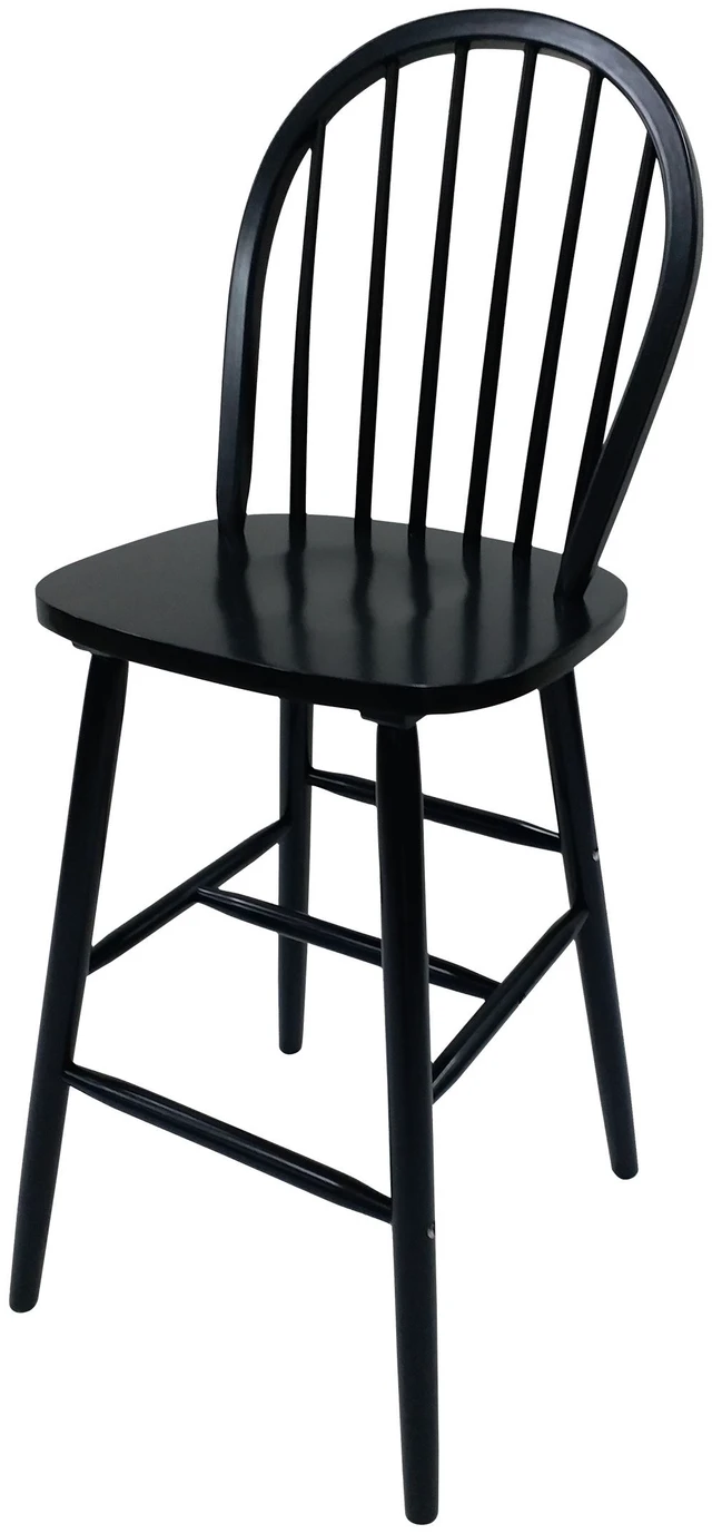 Alt view image 7 of 7 - Barstool, Black, Rubber Wood, Seating for Dining