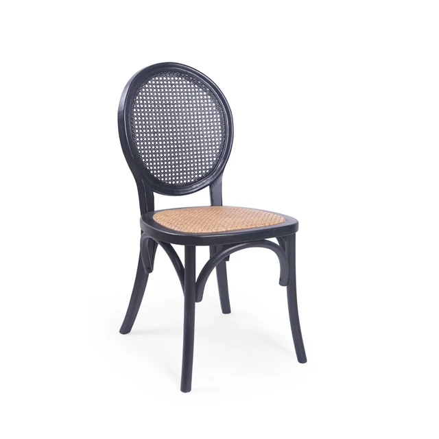 Alt view image 6 of 7 - Dining Chair Set, Matte Black, Rattan, Seating for Dining