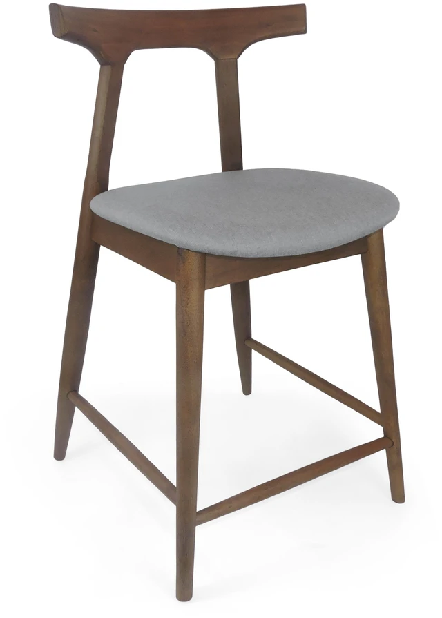 Alt view image 7 of 7 - Counter Chair, Walnut, Rubber Wood, Seating for Dining