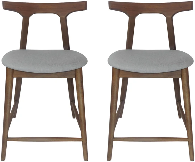Alt view image 4 of 7 - Counter Chair, Walnut, Rubber Wood, Seating for Dining