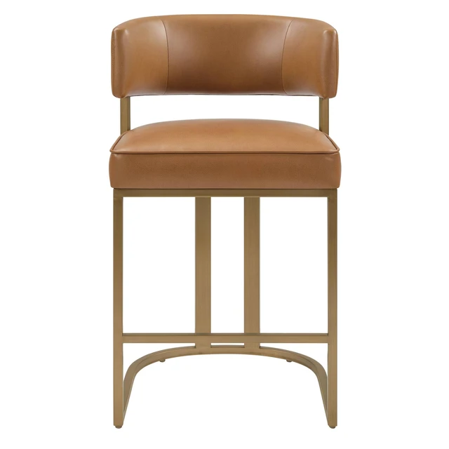 Alt view image 6 of 7 - One Size Upholstered Counter Stool, Brown, Seating for Dining