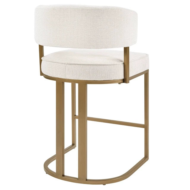 Alt view image 5 of 7 - One Size Upholstered Counter Stool, Ivory, Seating for Dining