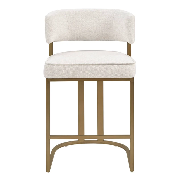 Alt view image 4 of 7 - One Size Upholstered Counter Stool, Ivory, Seating for Dining