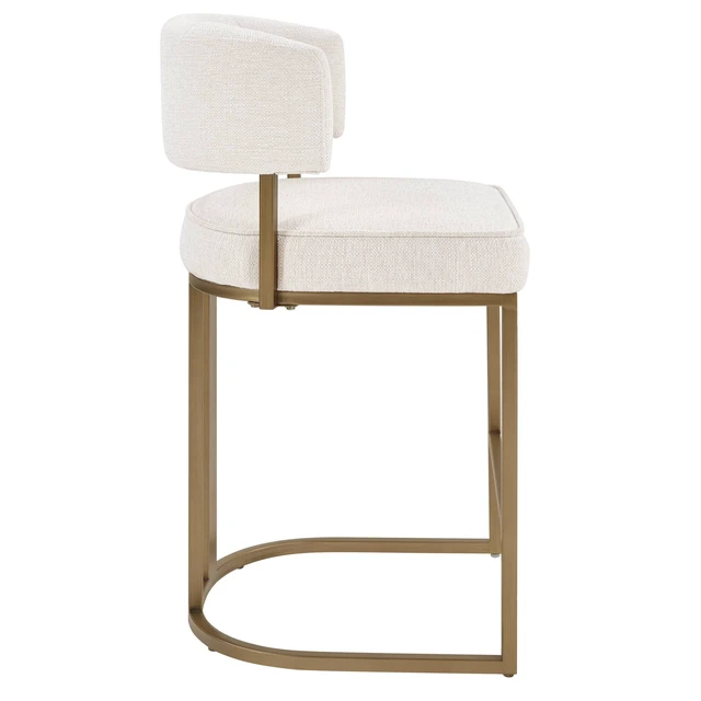 Alt view image 6 of 7 - One Size Upholstered Counter Stool, Ivory, Seating for Dining