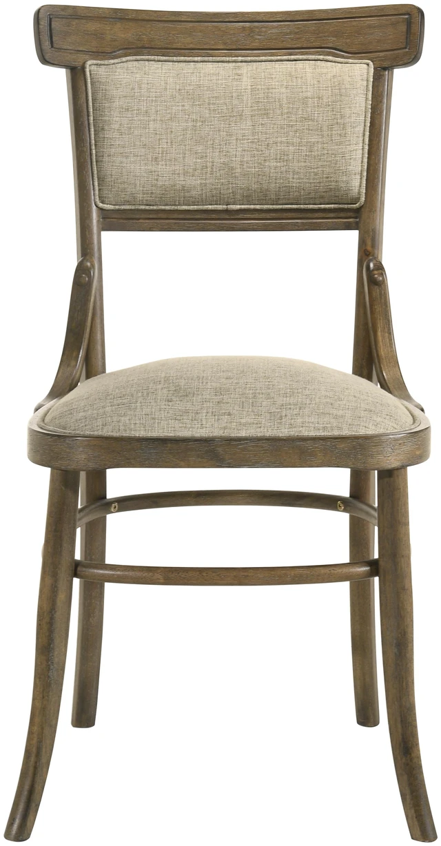 Alt view image 3 of 7 - Bistro Set 19 Inch Wide Fabric Dining Chair with Cushion, Walnut, Solid Wood and MDF, Seating for Dining