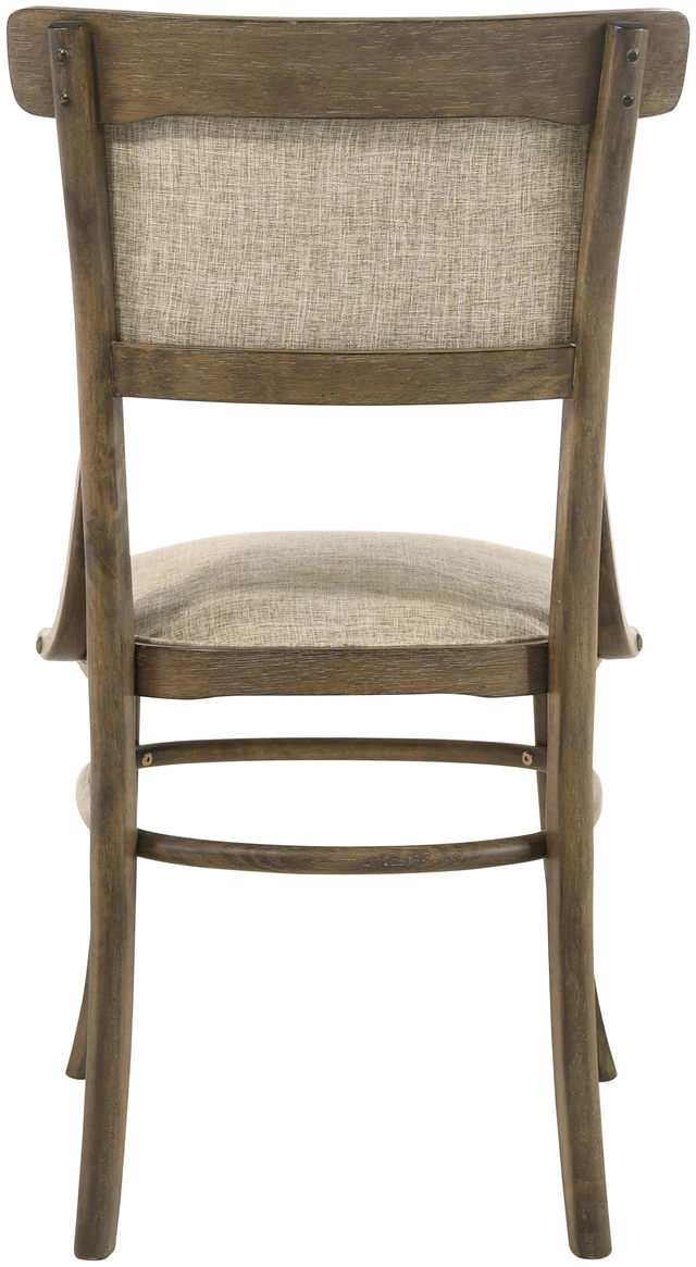 Alt view image 5 of 7 - Bistro Set 19 Inch Wide Fabric Dining Chair with Cushion, Walnut, Solid Wood and MDF, Seating for Dining