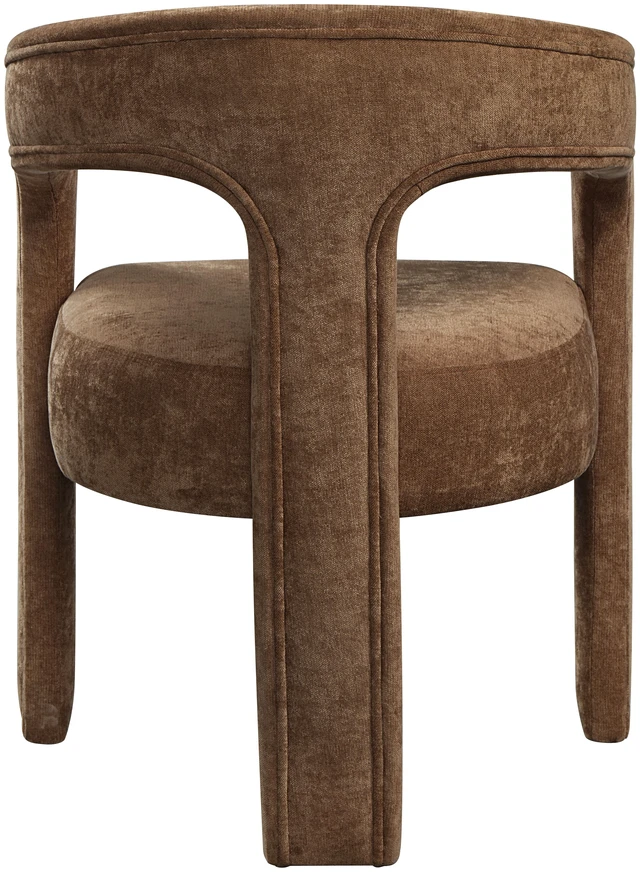 Alt view image 4 of 7 - Leonardo Linen Arm Chair Set, Brown, Linen and Synthetic Wood, Seating for Dining