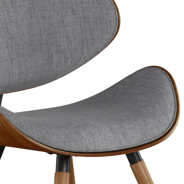 Alt view image 3 of 7 - Sierra Dining Chair in Linen Fabric, Grey, Wood and Fabric, Seating for Dining