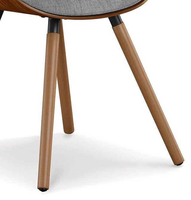 Alt view image 5 of 7 - Sierra Dining Chair in Linen Fabric, Grey, Wood and Fabric, Seating for Dining