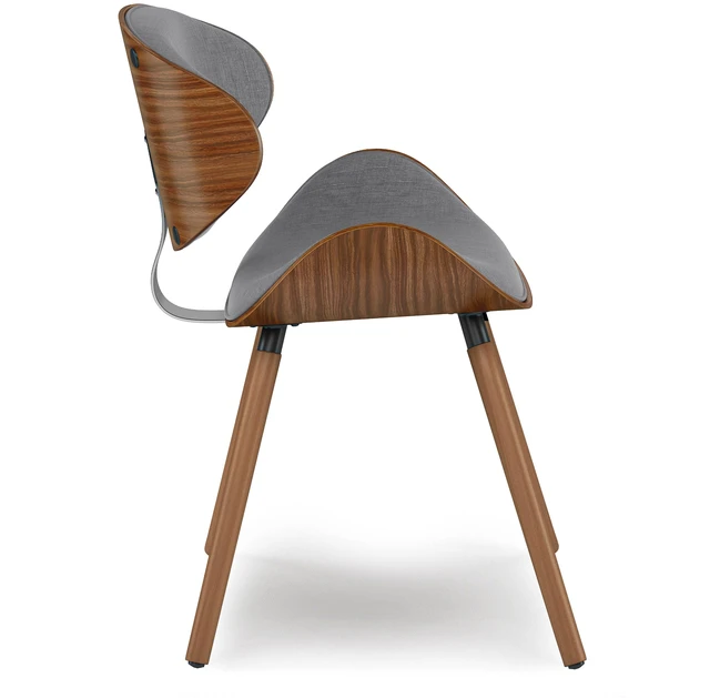 Alt view image 6 of 7 - Sierra Dining Chair in Linen Fabric, Grey, Wood and Fabric, Seating for Dining