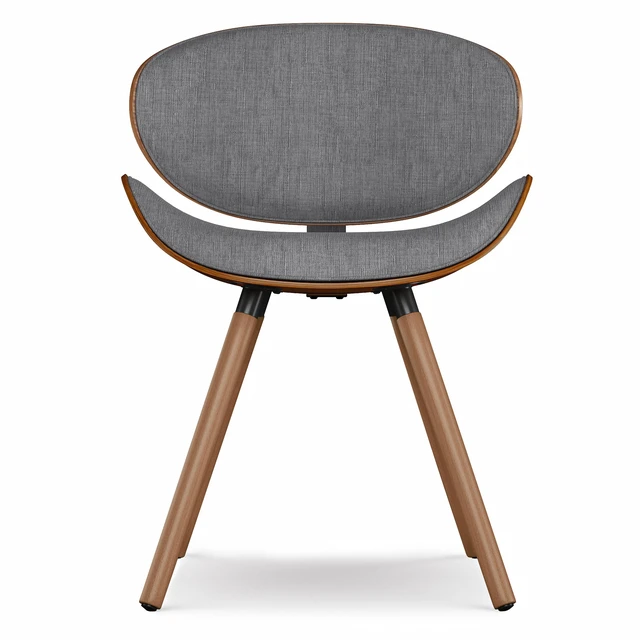 Alt view image 7 of 7 - Sierra Dining Chair in Linen Fabric, Grey, Wood and Fabric, Seating for Dining