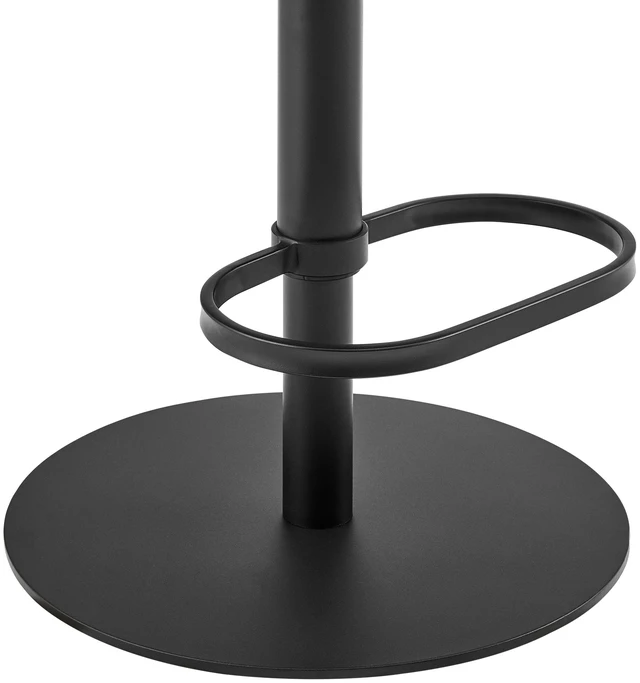 Alt view image 7 of 7 - Swivel Metal Adjustable Height Barstool with Faux Leather Seat, Light Gray, Seating for Dining