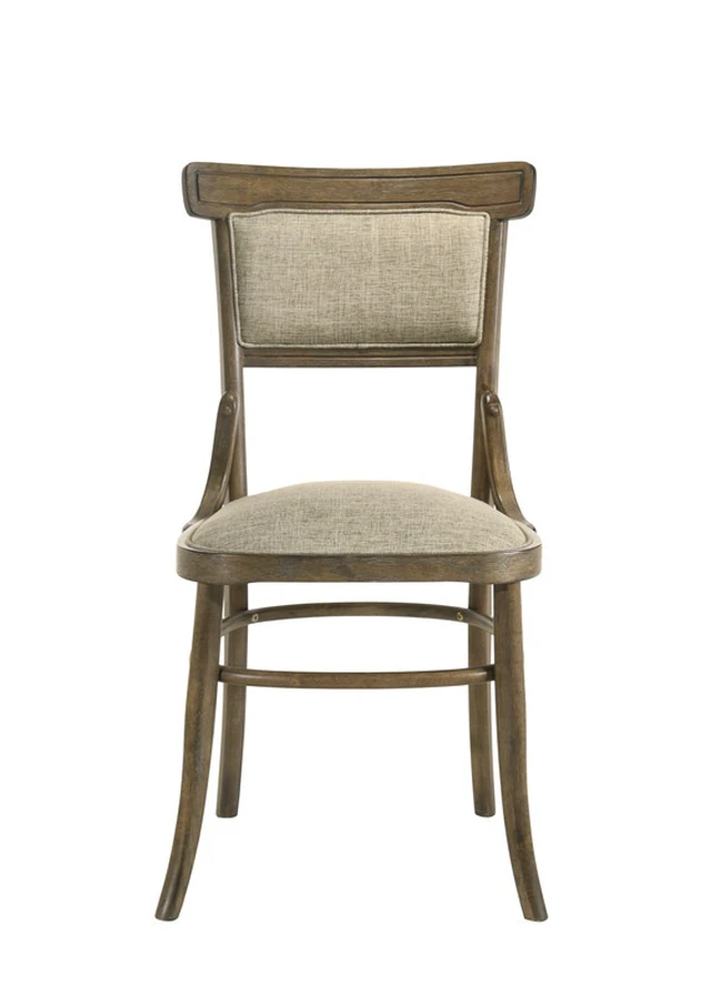 Alt view image 4 of 7 - Set 19 Inch Fabric Dining Chair with Cushion, Walnut, Solid Wood and MDF, Seating for Dining