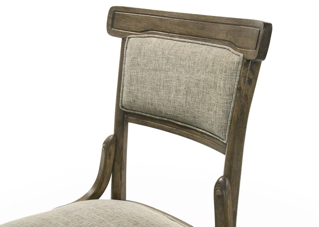 Alt view image 7 of 7 - Set 19 Inch Fabric Dining Chair with Cushion, Walnut, Solid Wood and MDF, Seating for Dining