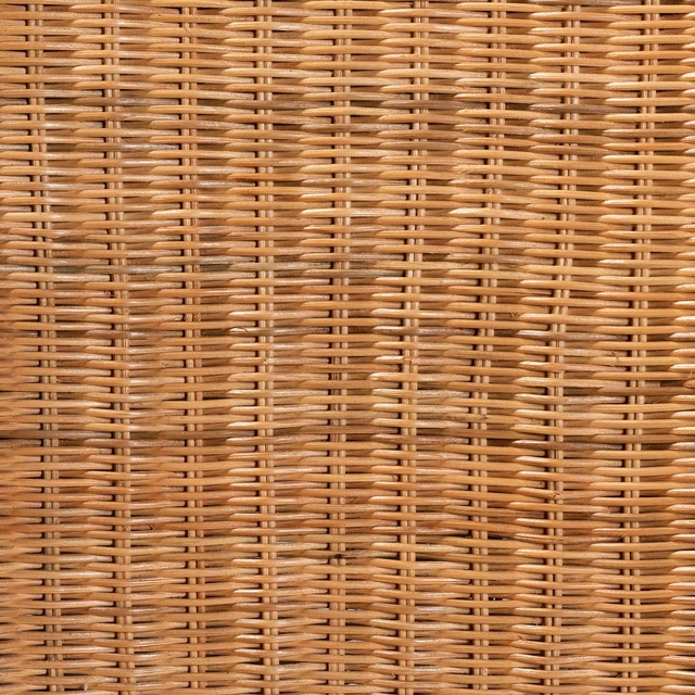 Alt view image 7 of 7 - Bohemian Rattan and Wood Counter Stool, Brown, Seating for Dining