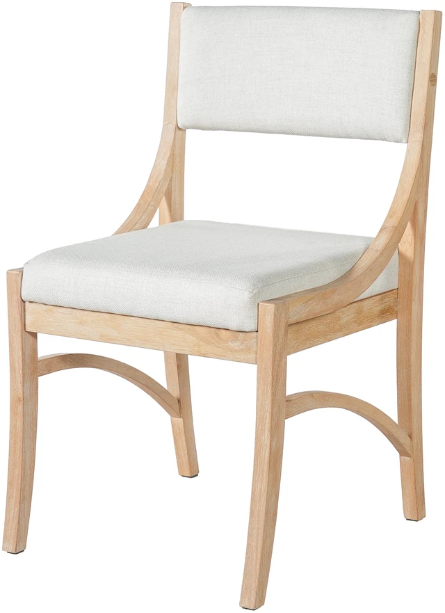 Alt view image 5 of 7 - Fabric Upholstered Dining Chairs, Kitchen Chairs with Curved Back Rubber Wood Frame Easy Assemble and Clean for Dining