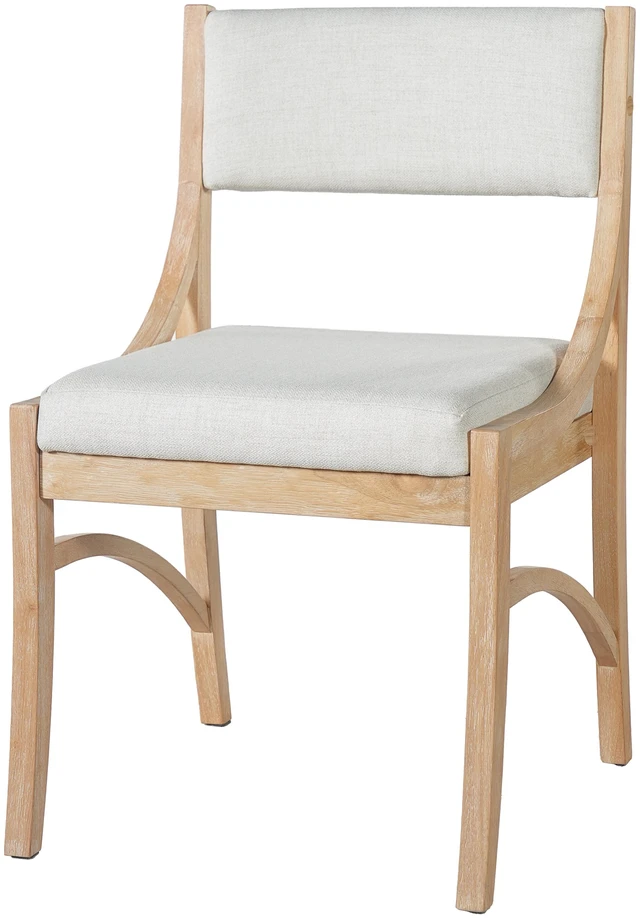 Alt view image 6 of 7 - Fabric Upholstered Dining Chairs, Kitchen Chairs with Curved Back Rubber Wood Frame Easy Assemble and Clean for Dining