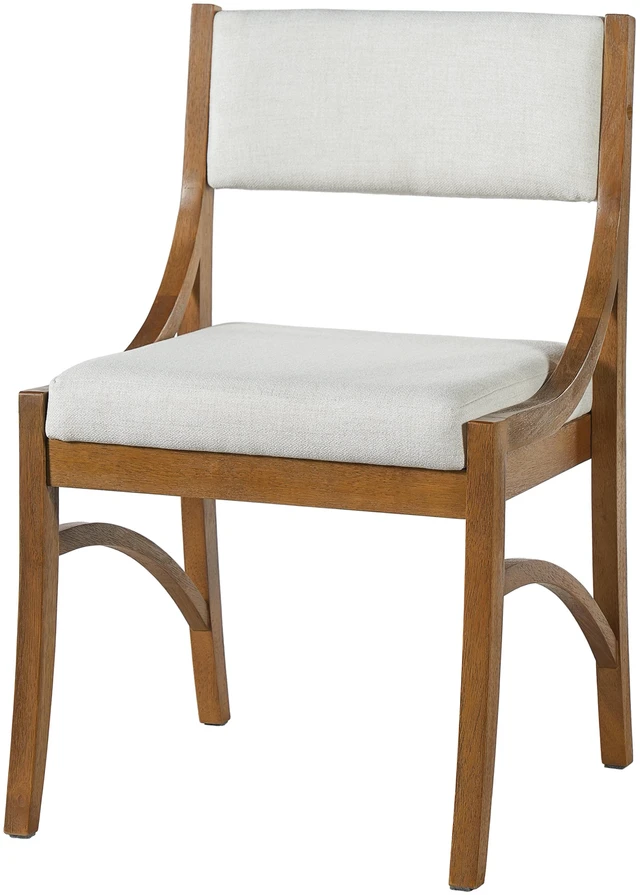 Alt view image 6 of 7 - Fabric Upholstered Dining Chairs, Kitchen Chairs with Curved Back Rubber Wood Frame Easy Assemble and Clean for Dining