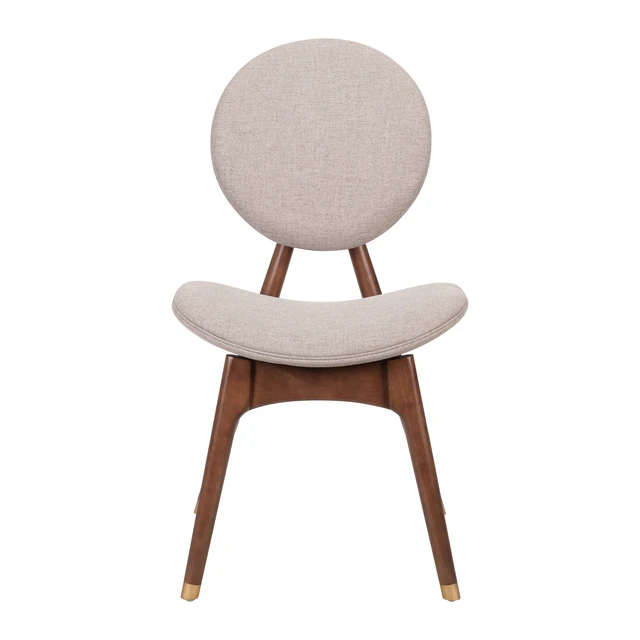 Alt view image 2 of 7 - Indoor Dining Chair Set, Grey, Wood and Fabric, Seating for Dining