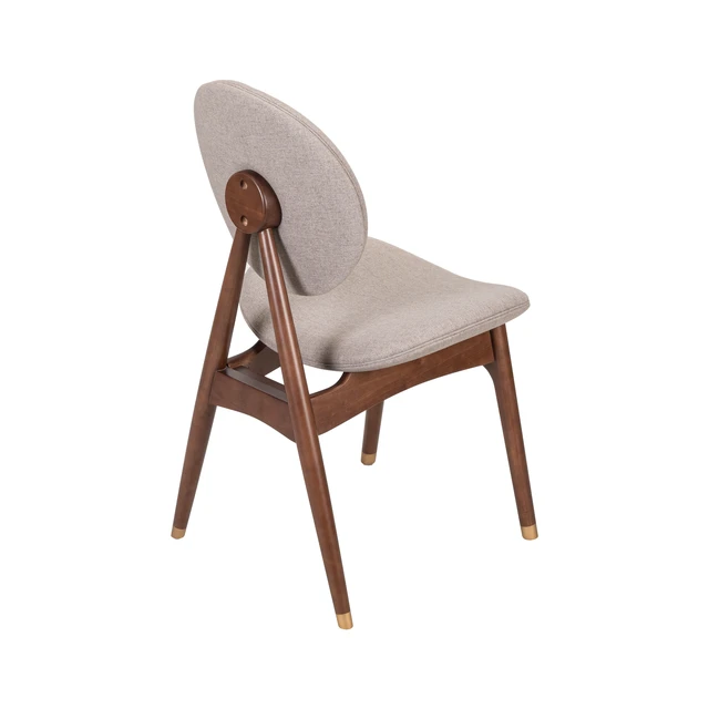 Alt view image 6 of 7 - Indoor Dining Chair Set, Grey, Wood and Fabric, Seating for Dining