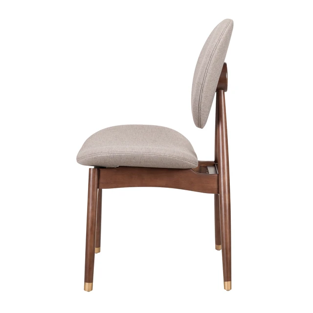 Alt view image 7 of 7 - Indoor Dining Chair Set, Grey, Wood and Fabric, Seating for Dining