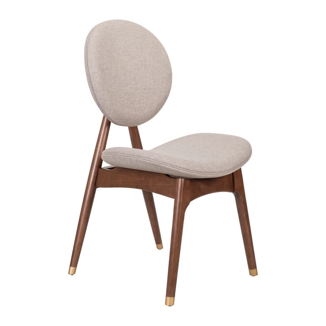Alt view image 4 of 7 - Indoor Dining Chair Set, Grey, Wood and Fabric, Seating for Dining