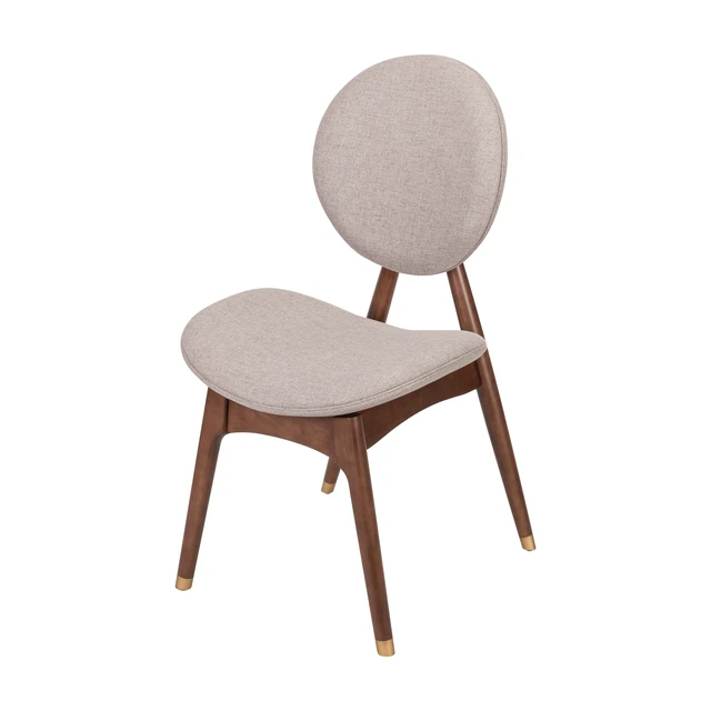 Alt view image 5 of 7 - Indoor Dining Chair Set, Grey, Wood and Fabric, Seating for Dining