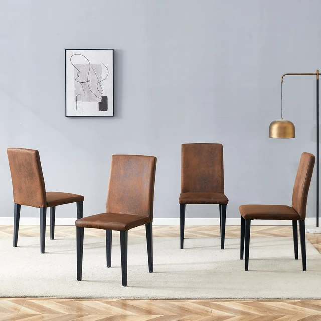 Main image of Four Technology Fabric Dining Chairs, Simple and Accompanied Exquisite and Dining Chairs Unlock New Experience Set