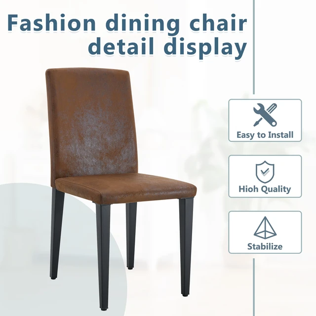 Alt view image 5 of 7 - Four Technology Fabric Dining Chairs, Simple and Accompanied Exquisite and Dining Chairs Unlock New Experience Set