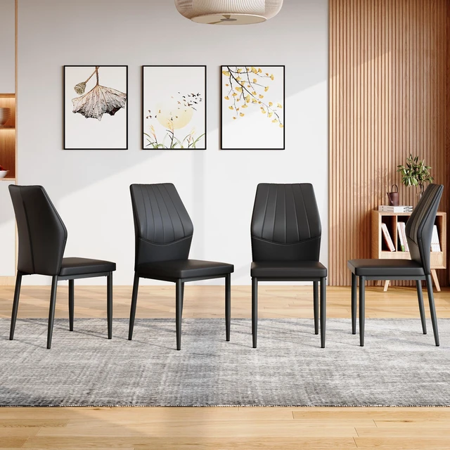Main image of Set Dining Chairs, 37 Inches High Ergonomic Backrest Combines Comfort and Perfectly Blends Comfort and Elegance
