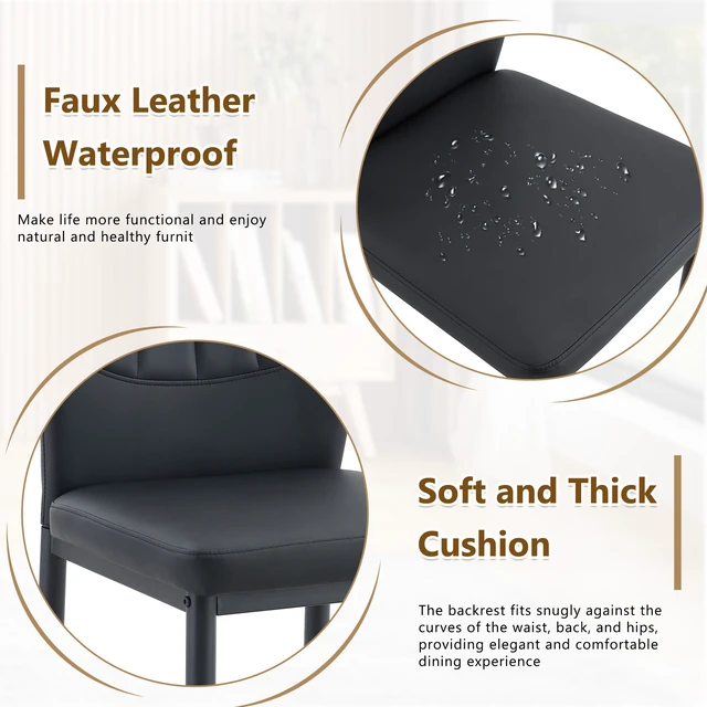 Alt view image 6 of 7 - Set Dining Chairs, 37 Inches High Ergonomic Backrest Combines Comfort and Perfectly Blends Comfort and Elegance