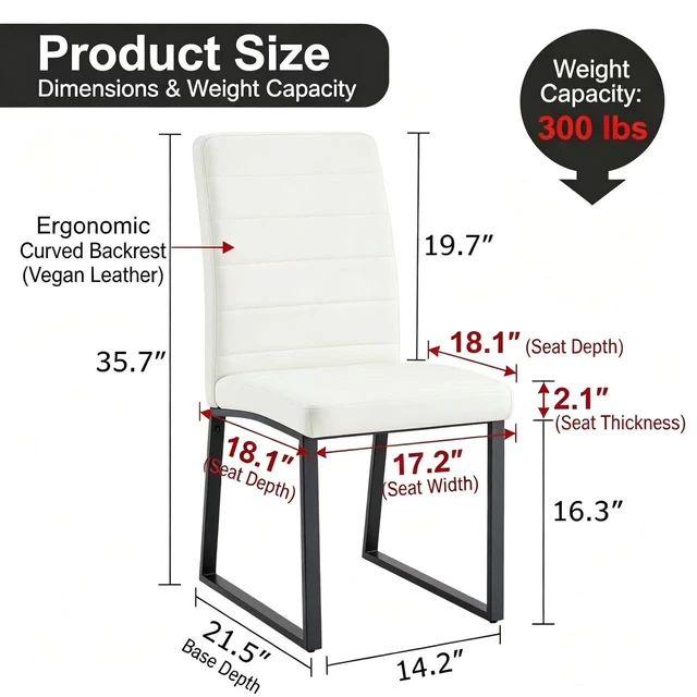 Alt view image 4 of 7 - Pack Dining Chairs with High Density Foam, Iron Legs Spray Paint Multiple Colors Easy Assembly, Black White, Metal