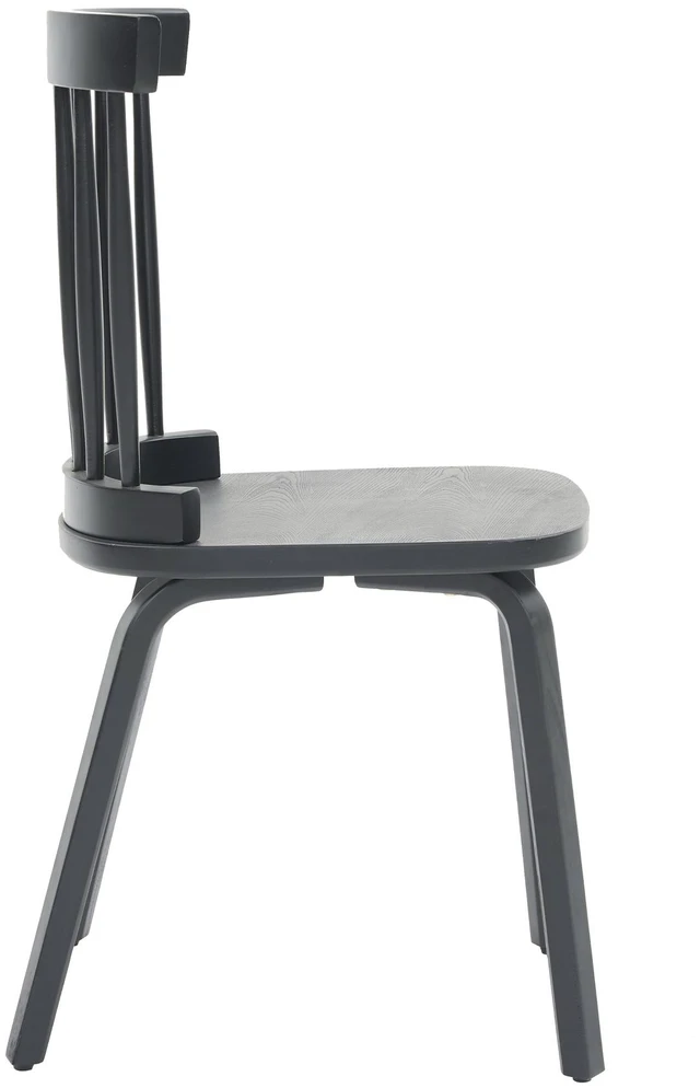 Alt view image 4 of 7 - Windsor Dining Chairs Set, Spindle Back Widen Seat Mid-Century French Country for Living Restaurant, Black, Wood