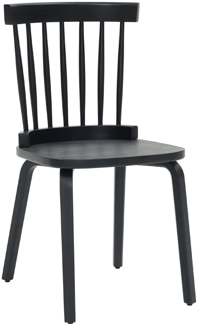 Alt view image 2 of 7 - Windsor Dining Chairs Set, Spindle Back Widen Seat Mid-Century French Country for Living Restaurant, Black, Wood