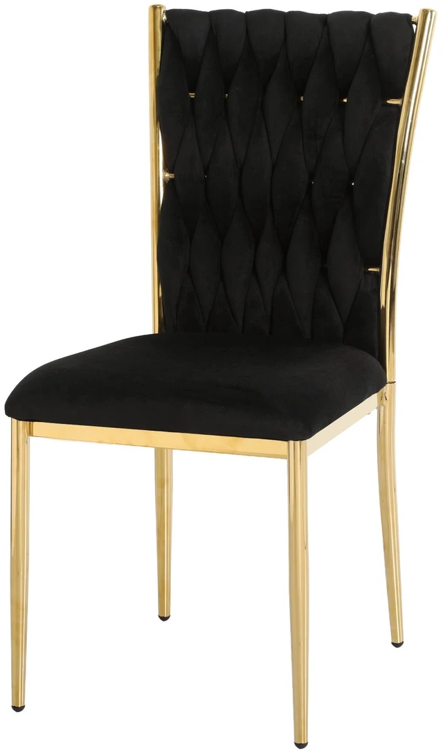 Main image of Simple Velvet Dining Chair, Family Stool Back Student Table Chair Plated Metal Legs Suitable for Dining Kitchen Set