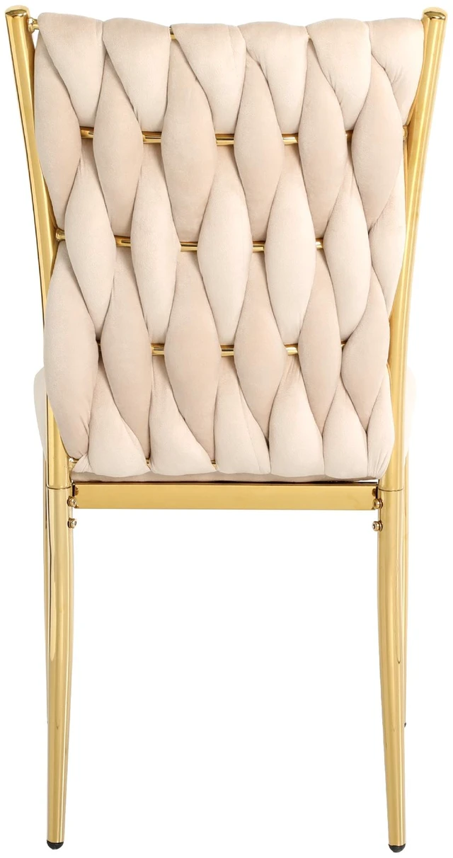 Alt view image 5 of 7 - Simple Velvet Dining Chair, Family Stool Back Student Table Chair Plated Metal Legs Suitable for Dining Kitchen Set