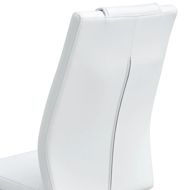 Alt view image 7 of 7 - Dining Chairs with Faux Leather Padded Seat Dining Living Chairs Upholstered with Golden Metal Legs Design for Kitchen