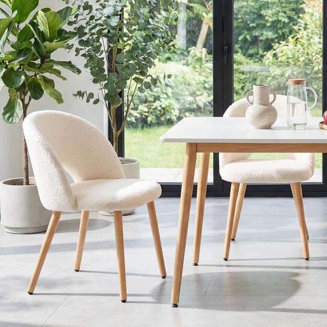 Alt view image 2 of 7 - Restaurant Chairs with Soft and Backrests Designed Ergonomically, Suitable for Restaurant 2 Piece Set Teddy Velvet