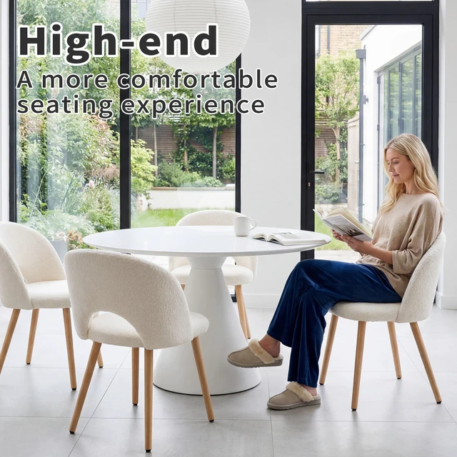 Alt view image 5 of 7 - Restaurant Chairs with Soft and Backrests Designed Ergonomically, Suitable for Restaurant 2 Piece Set Teddy Velvet