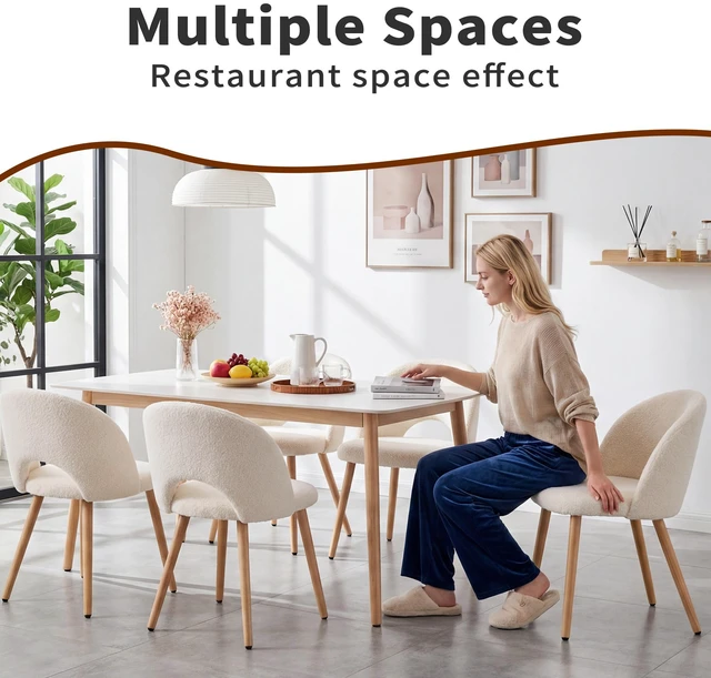 Alt view image 7 of 7 - Restaurant Chairs with Soft and Backrests Designed Ergonomically, Suitable for Restaurant 2 Piece Set Teddy Velvet