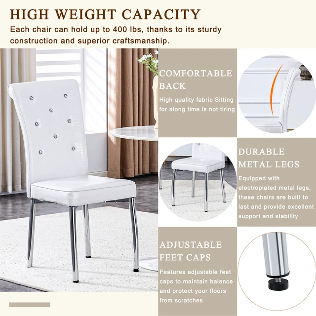 Alt view image 6 of 7 - Set, Retro Alligator Skin Upholstered Dining Chairs with Crystal Buckle Design and Faux Leather Design Touch Elegance