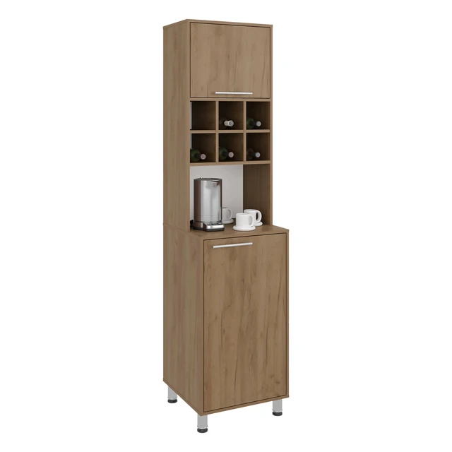 Alt view image 3 of 7 - Open Shelves Kitchen Pantry, Oak, Particle Board, Servers Sideboards Buffets