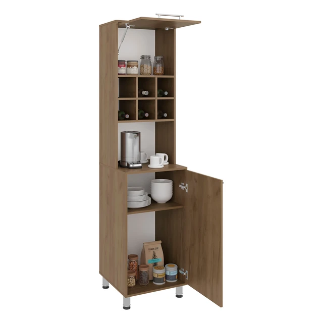 Alt view image 5 of 7 - Open Shelves Kitchen Pantry, Oak, Particle Board, Servers Sideboards Buffets