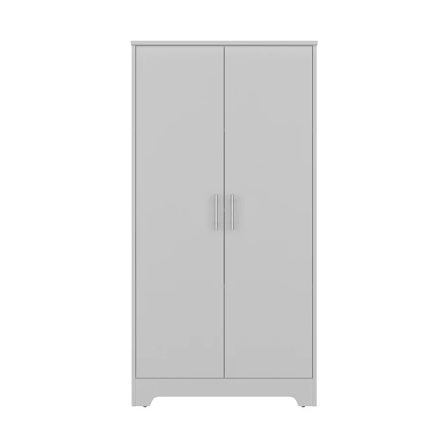 Alt view image 7 of 7 - Tall Pantry Cabinet with Two Doors, Fixed Shelves Kitchen Storage Organizer Freestanding Food Storage Solution, White