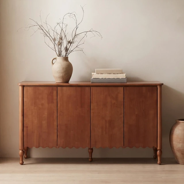Main image of 59 Inch Sideboard Buffet Cabinet Credenza with 4 Doors and 2 Shelves, Accent Storage Cabinets Console Table with