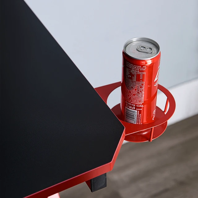 Alt view image 2 of 7 - 48 Inch Gaming Computer Desk with Cable Management, Shaped Large Gamer Workstation pc Table with Cup Holder Headphone