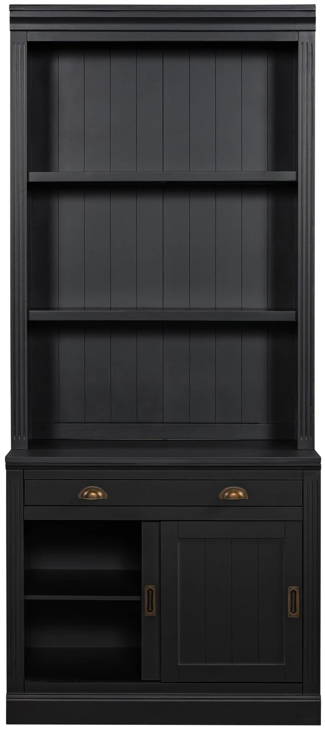 Alt view image 7 of 7 - 83.4 Inch Tall Bookshelf with 3 Pieces LED Lighting, Bookcase with Sliding Doors and Open Shelves Storage